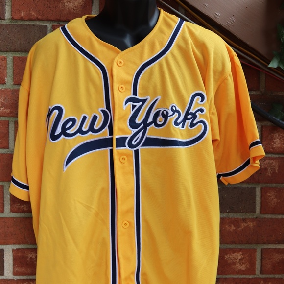 yellow baseball jersey